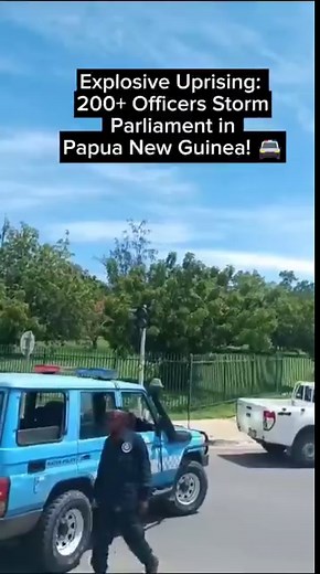 🚨 Massive Protest in Papua New Guinea 🇵🇬! Over 200 police, army, and corrections officers storm Parliament in frustration over salary deductions ranging from US$26 to US$80. No resistance reported. Government claims it's a tax glitch. #police #policeofficer #papuanewguinea #strike #viralvideos #wtfvideos | What's Good PNG?