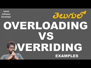 Java Interview: JAVA Overloading VS Overriding in JAVA Explained in Telugu