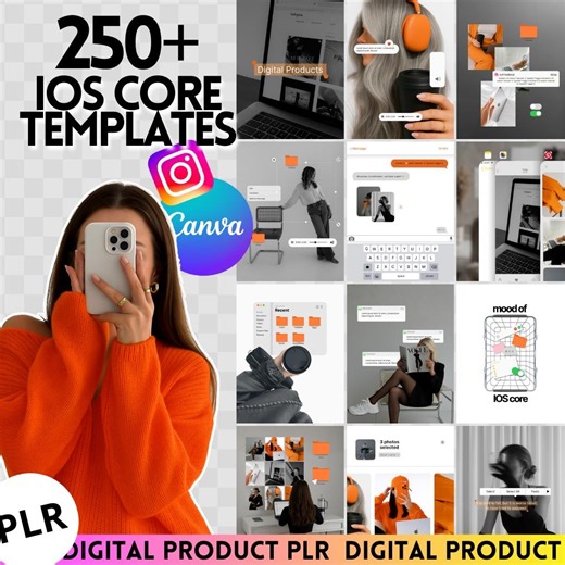 Modelli Canva per social media iOS Core / Post iOS blu di Instagram (PLR) - Etsy Italia