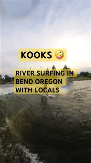 River surfing with locals in Bend Oregon 🌊 on the wave UP CLOSE