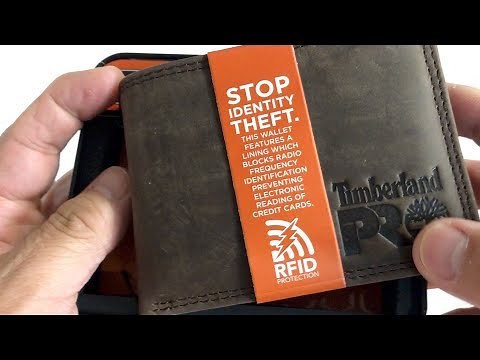 Unboxing Timberland PRO Men's Leather RFID Wallet with Removable Flip Pocket Card Carrier