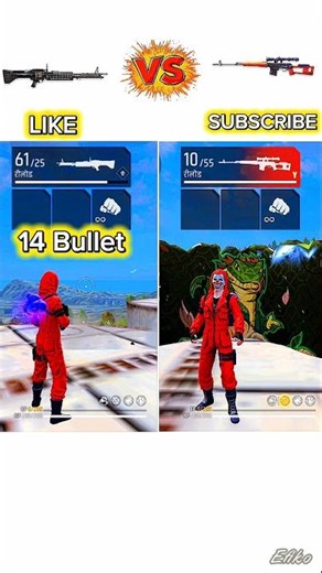 SVD-Y vs M60 😱🔥 | FREE FIRE GUN TEST | Which is Best?