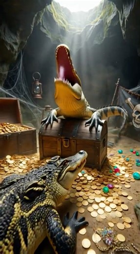 Komodo Dragon with GoPro Camera Wanders Remote Island, Finds Cave With Pirate Treasure / #pov