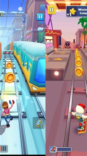 Subway Surfers vs Subway Princess Runner #cartoon #kids #viral #trending #shorts