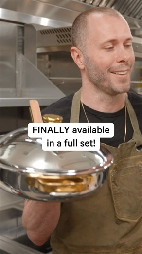 Chef-approved for your kitchen: ALL-NEW Titanium Pro pots and pans. ✅No-coating, virtually indestructible nonstick technology ✅Heat-safe up to 1000°F ✅Metal utensil and dishwasher-safe 🚚Free shipping & returns | Our Place