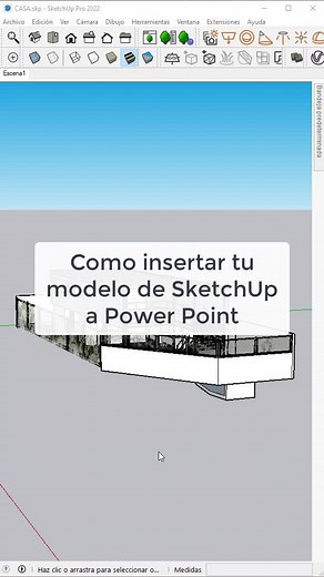 Como insertar tu modelo de SketchUp a PowerPoint 💡 #sketchup #powerpoint #tutorial #3d