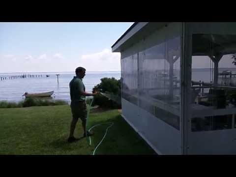 Clear Vinyl Weather Curtains for Protection from Rain, Snow, Dirt & Wind.