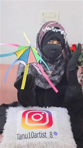 How to make umbrella Using paper/ Umbrella Craft idea for kids #ytshorts #craft #support #shorts