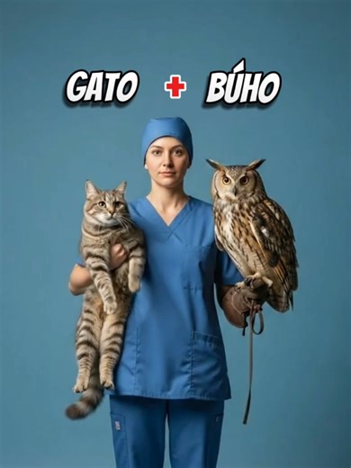 ¿Qué pasaría si cruzamos un Gato y un Búho ?🔥🤯 #animales #hibrido #gato #meowl #mascota