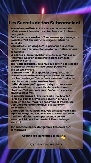 Ce que ton Subconscient te CACHE... 🔮✨