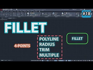#18 How To Use Fillet Command In Autocad | Part1 | Beginner's Course | Cad Gizmo