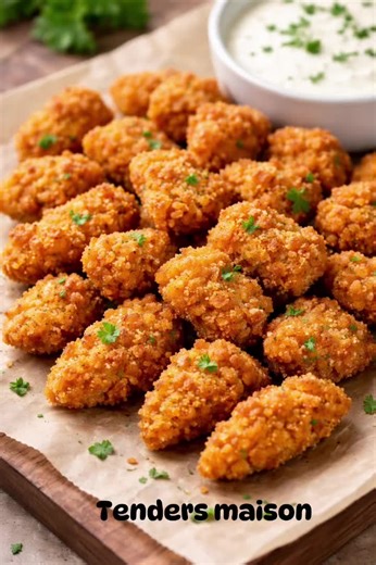 Des tenders 100% maison 😍 Filets de poulet jaune ultra tendres. Chapelure de pain maison croustillante à souhait ✨ Du vrai, du simple, du fait avec amour ❤️ Qui en veut ? 🤤 #recette #pourtoi #tiktokfood #tenders #creatorsearchinsights