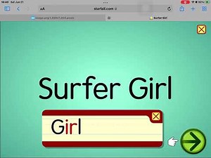 Starfall Seasons - Summer - Reading - Surfer Girl for Kids (Walkthrough)