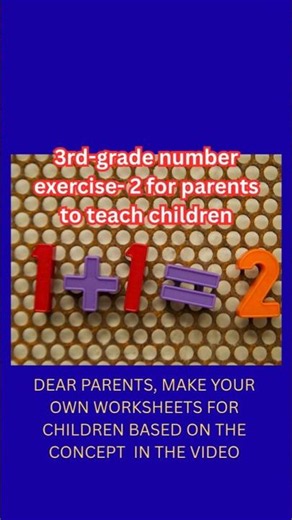 3rd grade number exercise 2 for parents to teach children