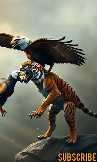 Eagle attack Tiger: Epic Predator Showdown
