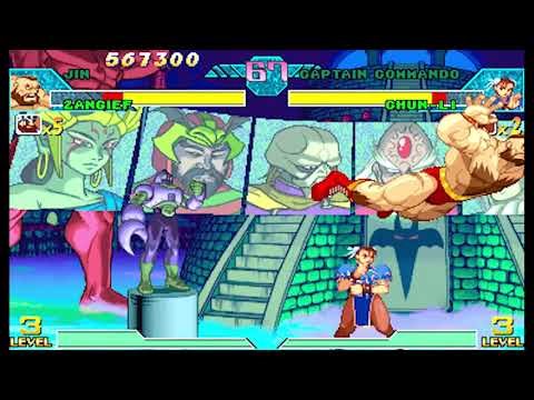 Marvel vs Capcom 1 ( Arcade ) - Zangief / Jin Playthrough ( July 28, 2024 )