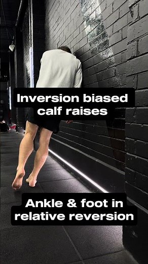 Wall Leaning-Inversion and Eversion Biased Calf Raises