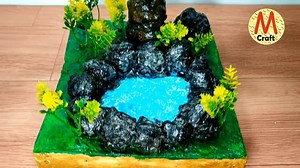 How to make beautiful bonsai tree with waterfall pond show | DIY & Crafts