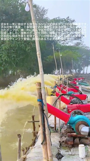 【現場の裏側】インフラを支える巨大排水ポンプの仕組みと驚異の吐出量 #worker #process #pump #drainage #machinery