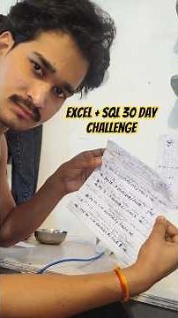 Excel + SQL 30 Day Challenge 💻(Day10/365)#minivlog #student #shorts #trending