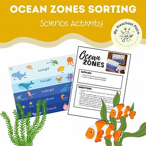 Ocean Zones Sorting Activity, Under the Sea Science for Preschoolers - Etsy