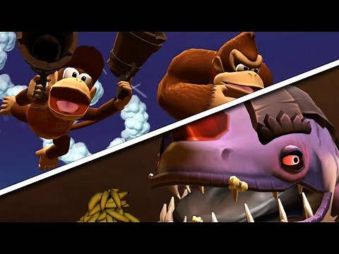 Donkey Kong Country Returns - World 6: Cliff - 2 Player Co-op (No Damage) 100% Walkthrough