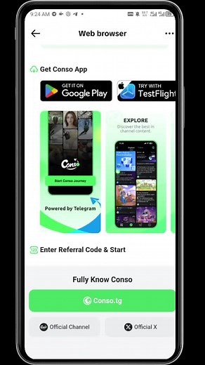 💥 latest conso telegram app... 🔴 download on playstore or appstore . . . . #conso#ethiopian_tik_tok🇪🇹🇪🇹🇪🇹🇪🇹 #ConsoMemeReferralRush #ConsoApp #appreview #telegram #habeshatiktok #ethiopian_tik_tok #fypシ゚ #creatorsearchinsight