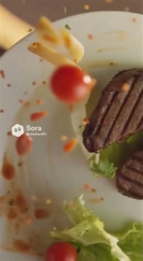 A Steak Plate Suddenly Rockets Into the Air Like a Flying UFO 😱🍽️