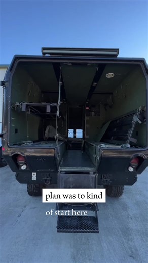Let the demolition process of the Humvee ambulance cab begin! So glad this process is starting #truckcamper #humvee #fyp #campervan #diycamper #vanlife #truck