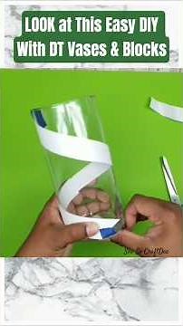 🔥 Grab DT Vase & Tumbling Tower Blocks for This DIY Decor Idea #dollartreediy #shesocraftdee #shorts