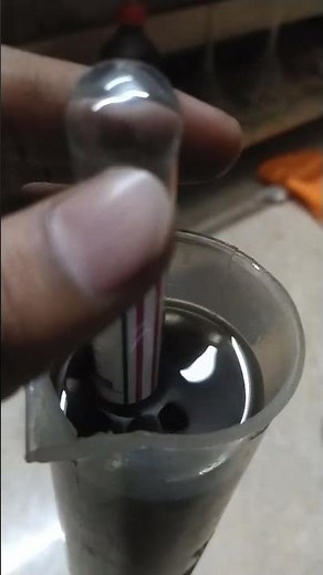 Density testing of Oil with Hydrometer