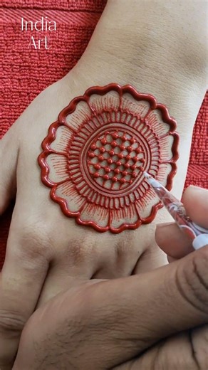 Simple & Beautiful Mehndi Design ❤️ Quick Henna Art for Hands #Shorts