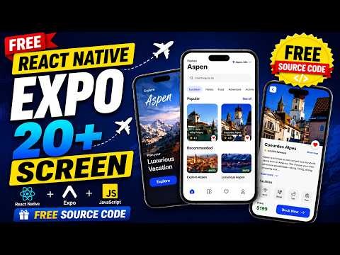 Complete React Native Travel Booking App Course (5+ Hours) | Expo, Node.js, Express & MongoDB