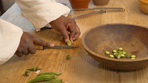 What would have enslaved people eaten in the 18th century? Andre Taylor - Historian of African American History and Culture - answers this question and shares the impact that African Americans had on food identity in the United States. Get the full recipe here: www.colonialwilliamsburg.org/learn/recipes/okra-stew/ Then, see one of these foods used in a delicious recipe you can make to commemorate #Juneteenth: youtube.com/shorts/X8h5aLWa9GE | Colonial Williamsburg