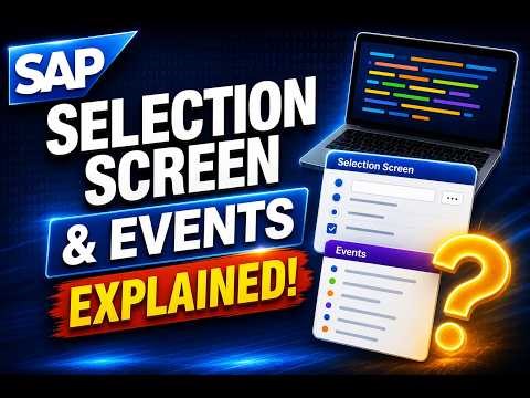 SAP ABAP Beginners Guide | Selection Screen & Events Explained Clearly | ABAP #34