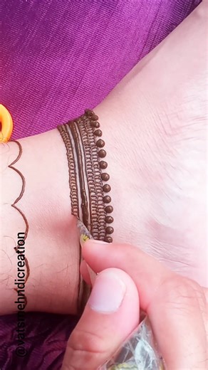easy & beautiful anklet henna tattoo 🥰😍#hennatatto #mehndi #henna