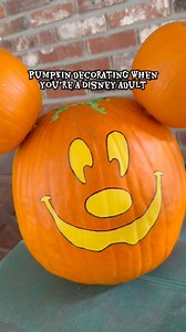 6.2K views · 43 reactions | Normal people: decorate pumpkins  Me: create a whole Disney masterpiece ✨ #DisneyAdult #DisneyPumpkin #NotCarved #SpookySeason | Emilye Everett - Kat and Mouse Travel | Facebook