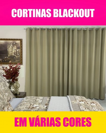 CORTINAS PRONTAS FÁCEIS DE INSTALAR COM TECIDO BLECAUTE!! Acesse www.VidaeCor.com.br ou o link da Bio e busque por "Cortina Basic Areia" para comprar o modelo do vídeo. | Loja Vida e Cor