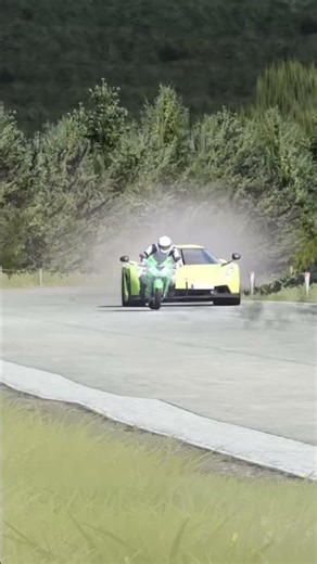 Kawasaki Ninja ZX-14R vs Hypercars #shorts #kawasaki #kawasakininja #superbike #supercars