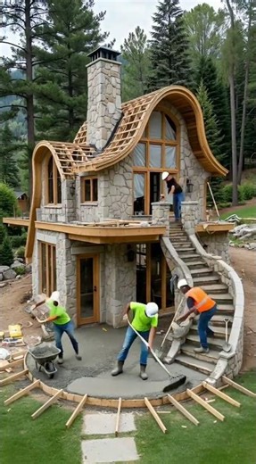 I Built a Stone Cabin in the Forest From Scratch — Full Transformation