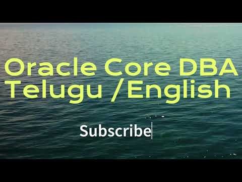 Introduction to Oracle Core DBA in Telugu
