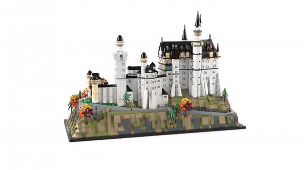 LEGO Architecture Neuschwanstein Castle 3D Puzzle - Collectible Bavarian Castle Model Kit for Arts & Crafts - Building Blocks for Adults, Ages 18 - Gifts for Men and Women - 21063