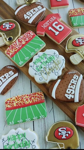 Football Themed Cookies Recipe with Customizable Colors