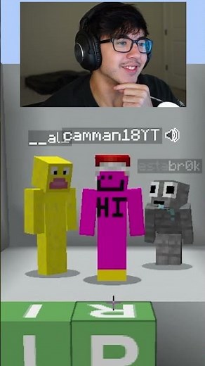 he LOVES this word...😂Minecraft WORLDE MATCH goofy gang camman18 #minecraft #shorts #minecraftshorts