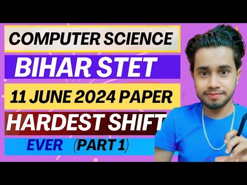Bihar STET 2025 | STET Computer Science Question Paper & Solution | Full PYQ Discussion |Triloki Sir