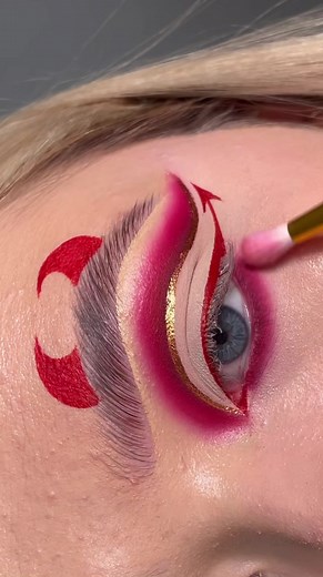 Simple Devil Makeup Look for Halloween