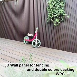 [Hot Item] Outdoor Garden Fence 3D Wall Panel Exterior WPC External Cladding