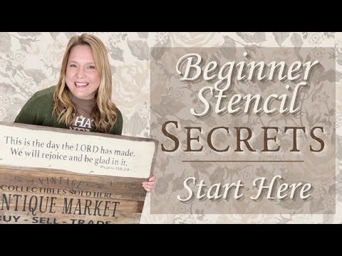 🤫 Beginner Stencil SECRETS | No-Fail Tips for using Mylar Stencils to Create Rustic Farmhouse Signs