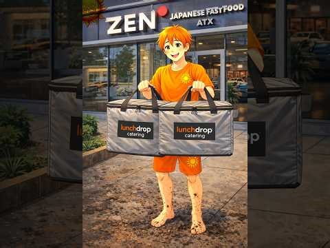 Lunchdrop Catering Delivery at Zen Japanese Fast Food ATX | Gig Work Run #lunchdrop #zen #food #atx