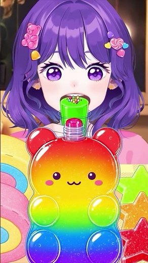 알록달록 젤리 간식 먹방 / Colorful Jelly Snacks / mukbang / ASMR animation / 밥다니